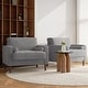 preview thumbnail 33 of 68, 2 Set Modern Wide Armchair Corduroy Accent Chairs