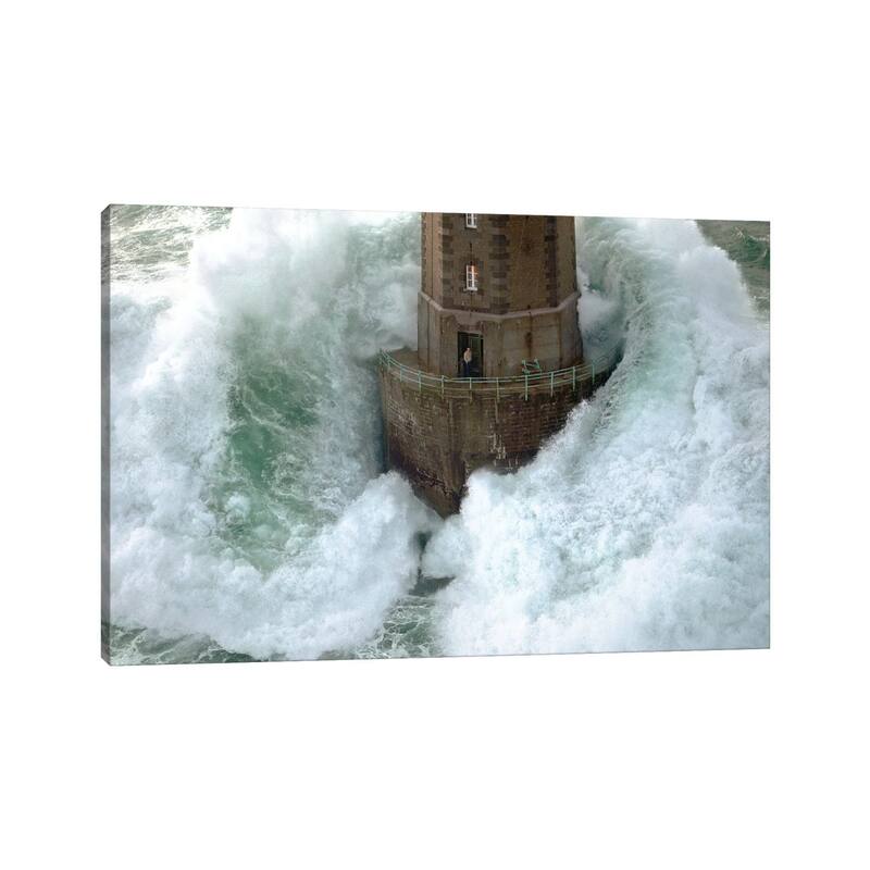 iCanvas "Phares Dans La Tempete - La Jument" by Jean Guichard Canvas Print