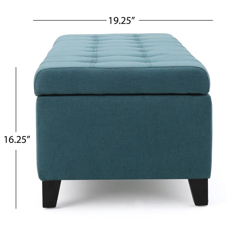 Mission Tufted Fabric Storage Ottoman Bench by Christopher Knight Home - 50.50"L x 18.75"W x 16.00"H