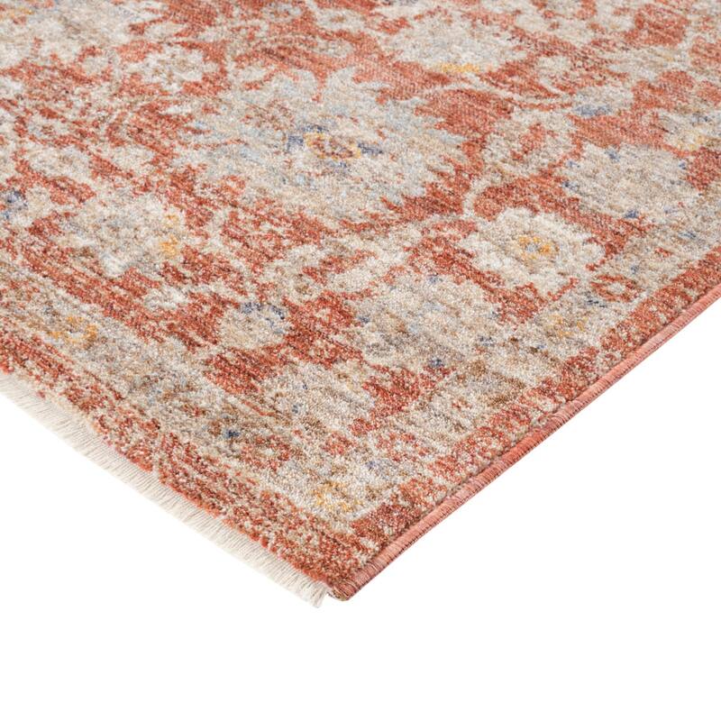 HomeRoots Floral Medallion Traditional Rectangle Area Rug