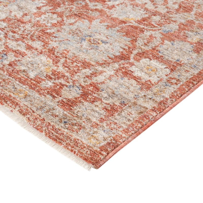 HomeRoots Floral Medallion Traditional Runner Area Rug