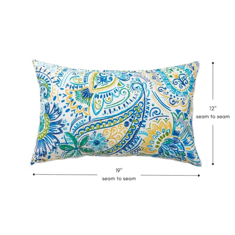 Painted Paisley Outdoor Accent Pillows (Set of 2)