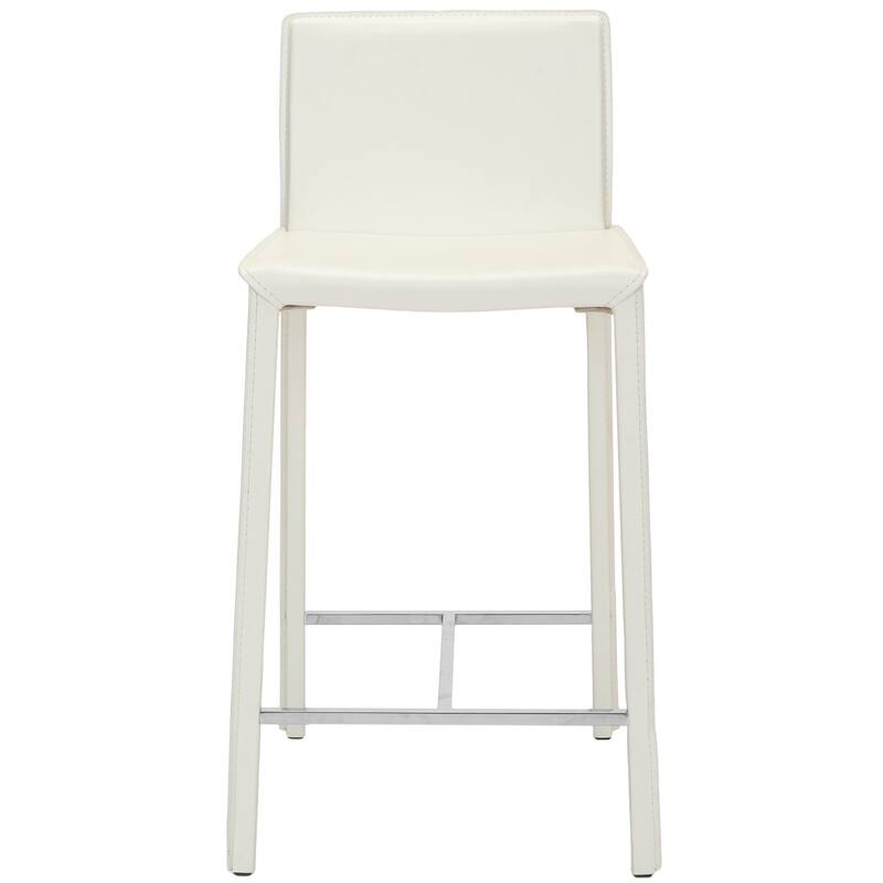 SAFAVIEH Jeraldine Mid-Century 26-inch Ave White Counter Stool (Set of 2) - 18.3" x 19.7" x 35.4" - 18Wx20Dx35H