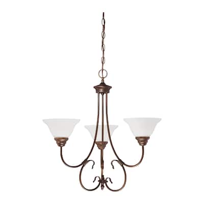 Millennium Lighting Fulton 3 Light Chandelier with Frosted Glass Shades