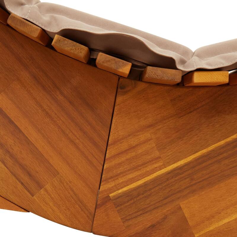 vidaXL Rocking Sun Loungers with Cushions 2 pcs Solid Wood Acacia - 23.6 x 60.6 x 29.1