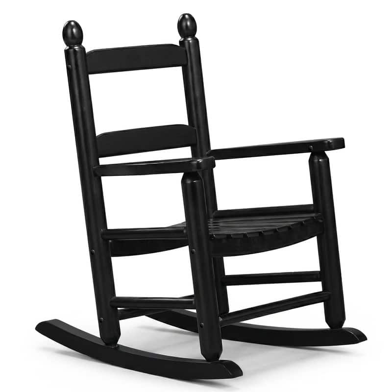 16 In. Kids Classic Solid Poplar Wood Rocking Chair, Egg-Shaped Seat For Ages 2–5 - 9' x 12'