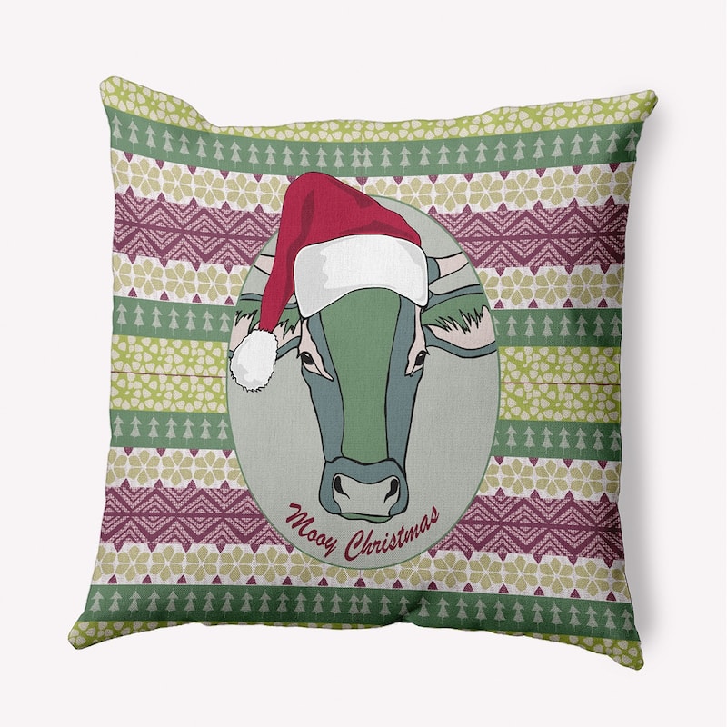 Mooy Christmas Accent Pillow - 26" x 26" - Grey Green