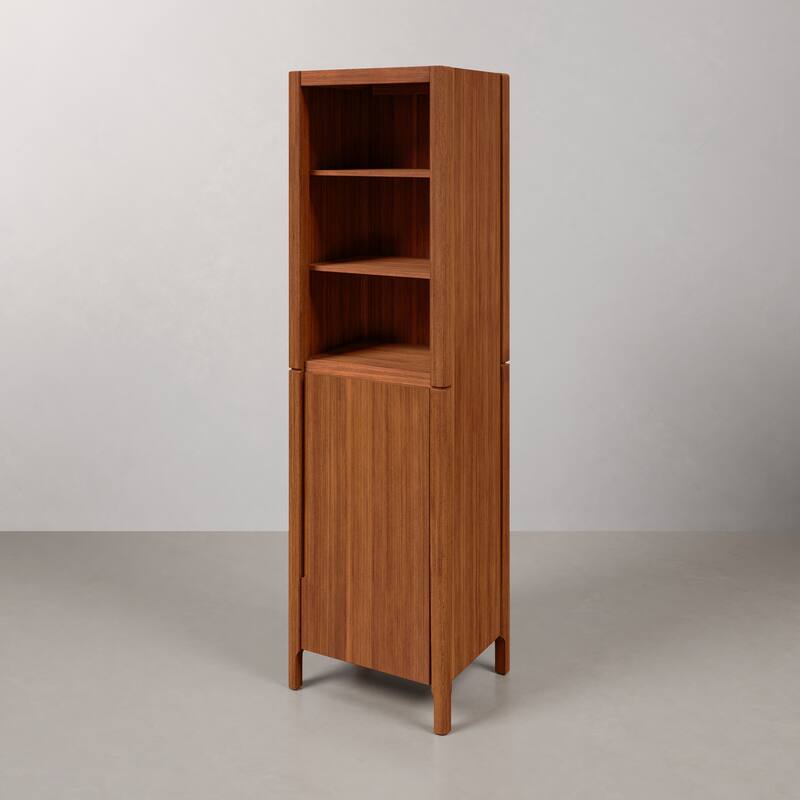 Sequoia 21 in. W x 17 in. D x 72 in. H Free Standing Linear Cabinet In Mango Wood Finish