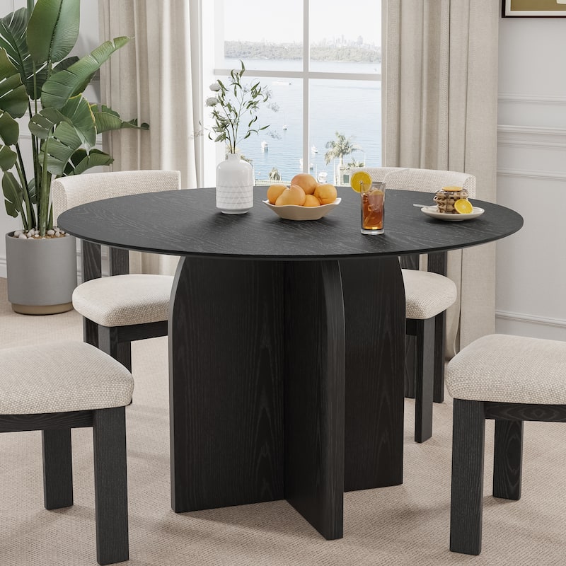 Solid Wood Round Dining Table for 4-8 People Nordic style