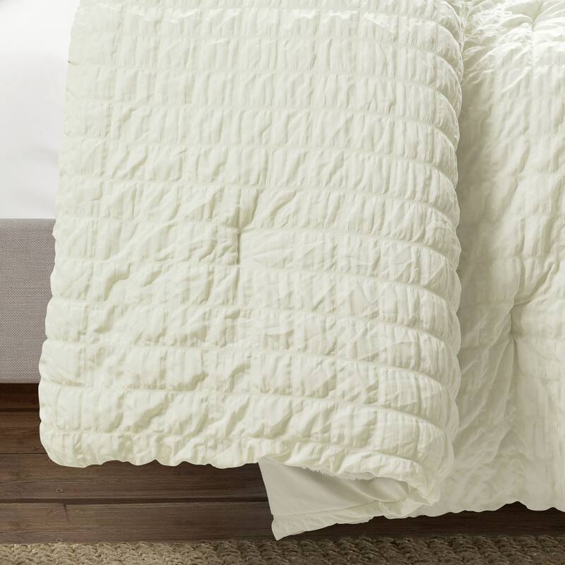 Lush Decor Crinkle Textured Dobby Comforter Set