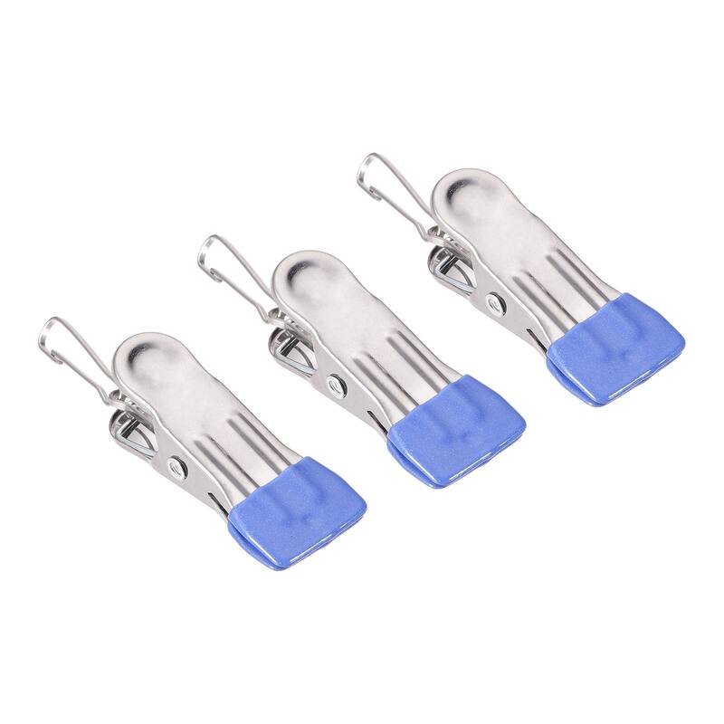 Uxcell Laundry Clips with Buckle, Stainless Steel Hanging Hooks