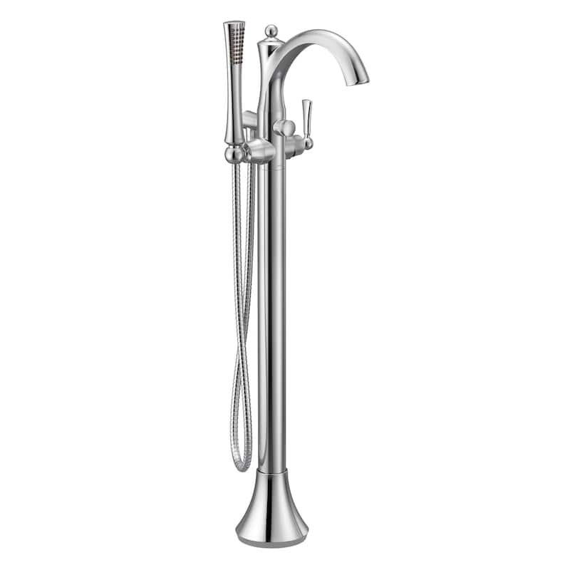 Moen Wynford Floor Mounted Tub Filler with Built-In Diverter - - Chrome