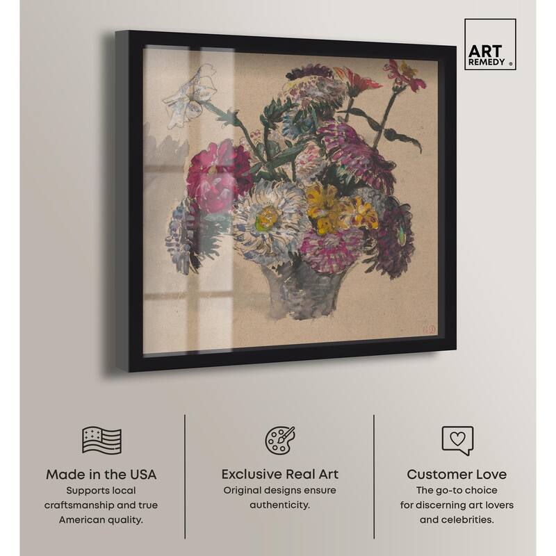 Basket of Flowers Shadowbox by Art Remedy