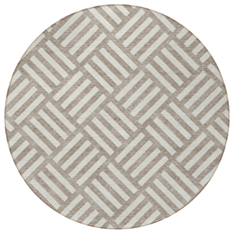 HomeRoots Geometric Transitional Rectangle Outdoor Rug