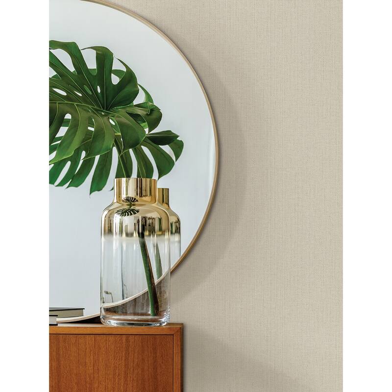 Advantage Hoshi White Woven Wallpaper - 20.9in x 396in x 0.025in - 20.9in x 396in x 0.025in