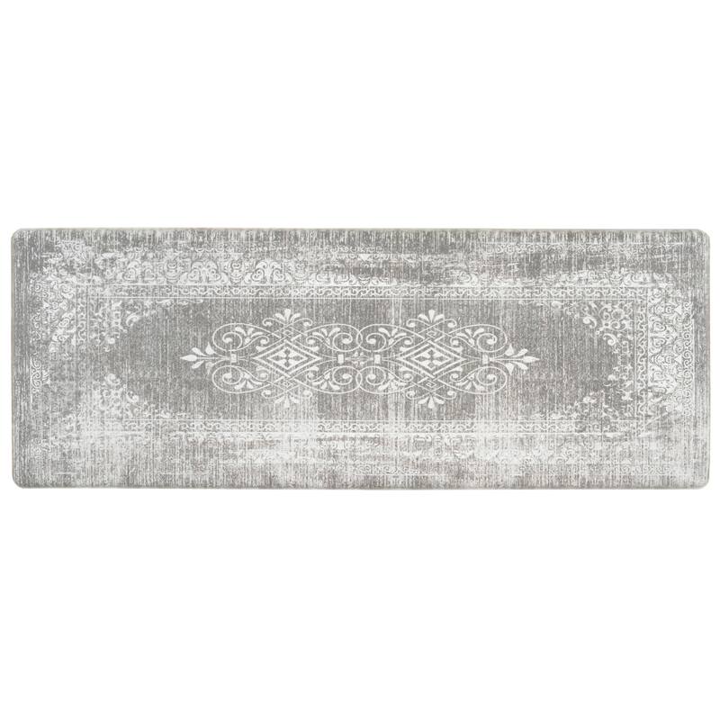 World Rug Gallery Distressed Traditional Vintage Design Anti Fatigue Standing Mat