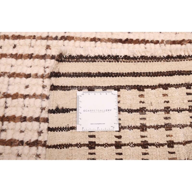 ECARPETGALLERY Hand-knotted Pak Finest Marrakesh Ivory Wool Rug - 8'1 x 10'2