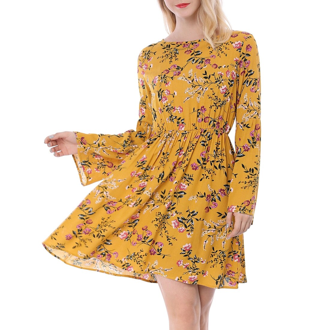 boat neck casual dress