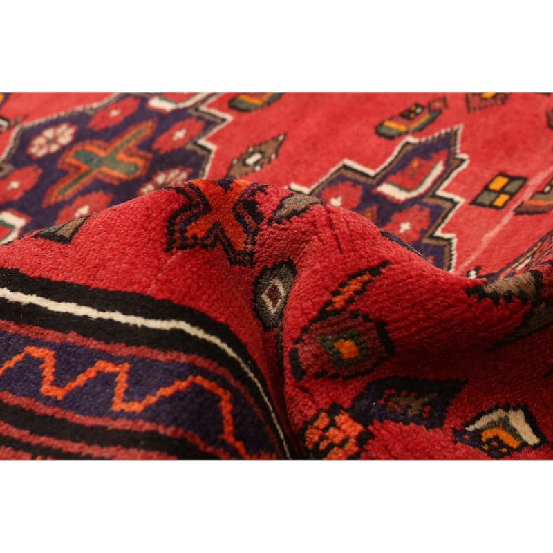 ECARPETGALLERY Hand-knotted Andelz Red Wool Rug - 3'4 x 4'7