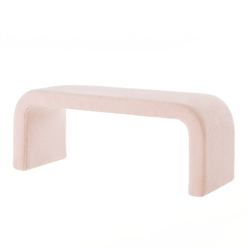 Set of 3 U-Shaped Modern Bench Ottoman Bench for Entryway