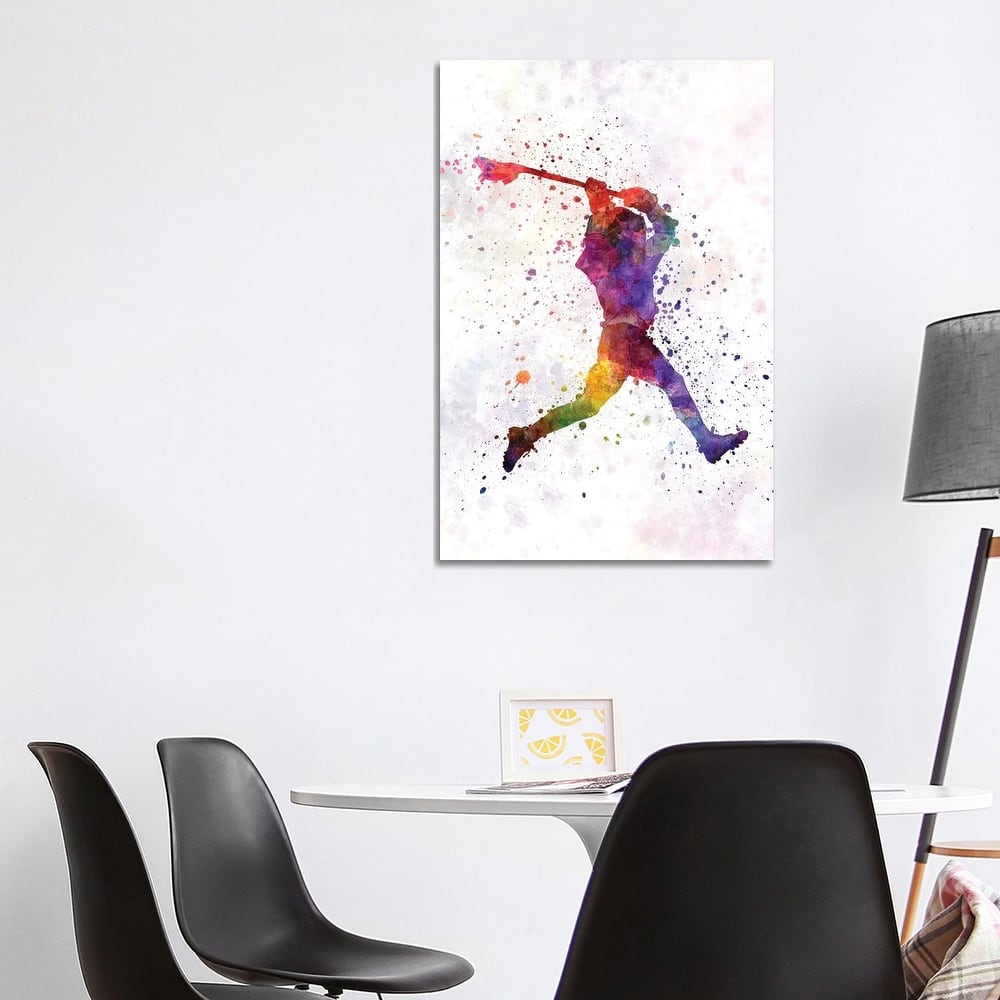iCanvas "Lacrosse Man Player I" by Paul Rommer Canvas Print