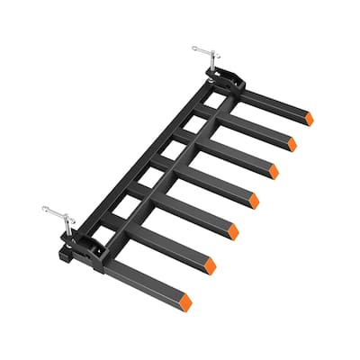 Clamp on Debris Forks to 68" Bucket,Pallet Forks with 5400LBS Load Capacity