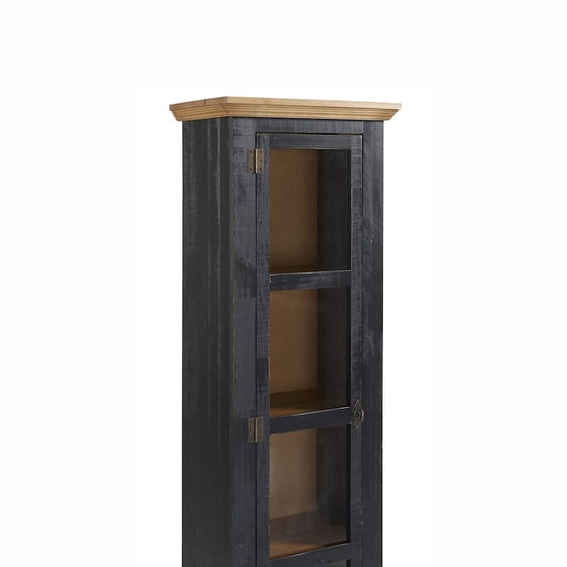 The Beach House Design Sunrise Narrow Cabinet Glass Door Compact Storage