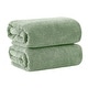 preview thumbnail 130 of 184, 100% Cotton Acacia Collection Ultra Absorbant Popcorn Bath Towels Bath Sheet (Pack of 2) - Eucalyptus