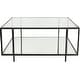 preview thumbnail 4 of 5, Alecsis Glass Two-tier 16-inch Coffee Table - 16"H x 36"W x 36"D