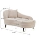 preview thumbnail 11 of 20, Christopher Knight Home - Modern Upholstered Curved Chaise Lounge with Boucle Fabric & Lumbar Pillow - 61.25"W