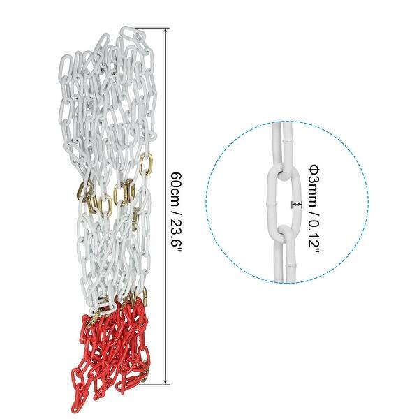 slide 2 of 6, 13 Loops Standard Heavy Galvanized Steel Basketball Hoop Net, White Red White Red - Basketball