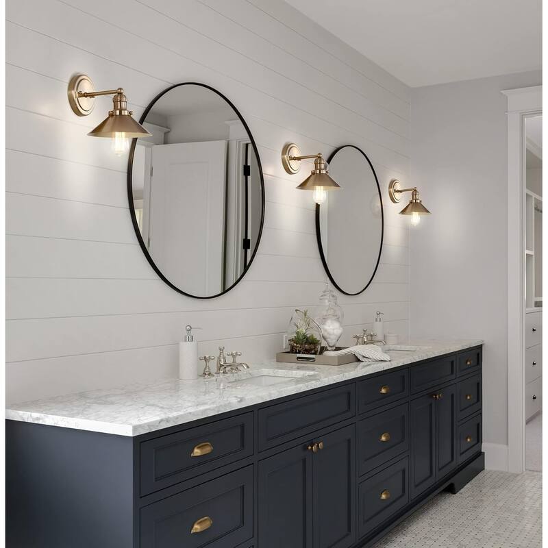 1-light vanity light brass gold hallway light metal bathroom light