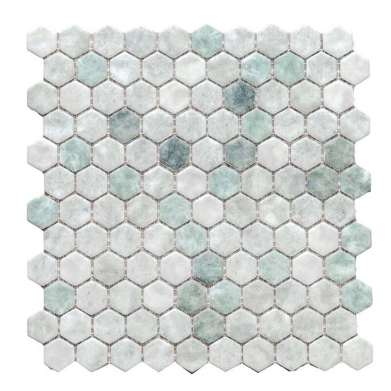 The Tile Life Eterna Hex 1x1 Glass Floor, Wall & Backsplash Tile