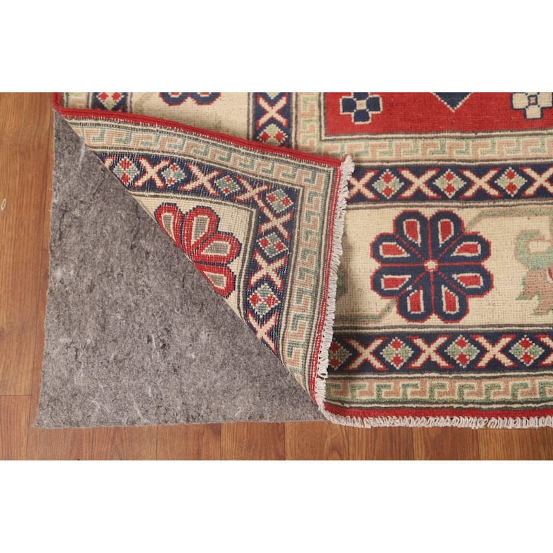 Geometric Kazak Rug Hand-Knotted Wool Carpet - 8'2"x 9'9"