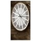 preview thumbnail 4 of 12, Designart 'Sepia Country Wagon Wheel Clock' Oversized Farmhouse Wall CLock