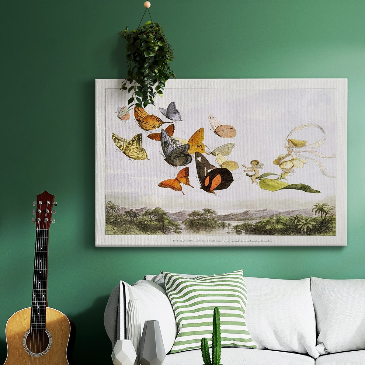 Vintage Abstract Print-LXII -Gallery Wrapped Canvas - Bed