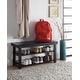 preview thumbnail 1 of 41, Copper Grove Cranesbill Mudroom Shoe Storage Bench Black