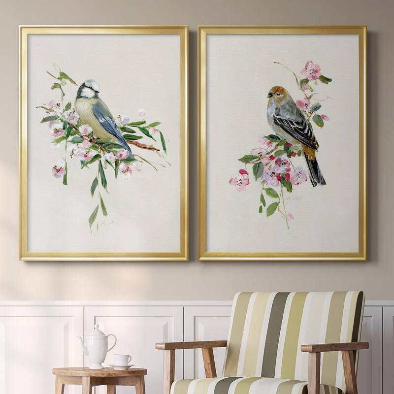 Spring Song Blue Bird Premium Framed Print - Ready to Hang - Multi-Color