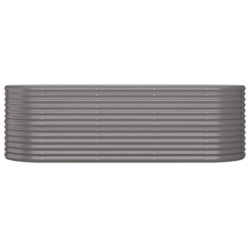 vidaXL Raised Garden Bed Raised Flower Bed Galvanized Steel Outdoor Planter