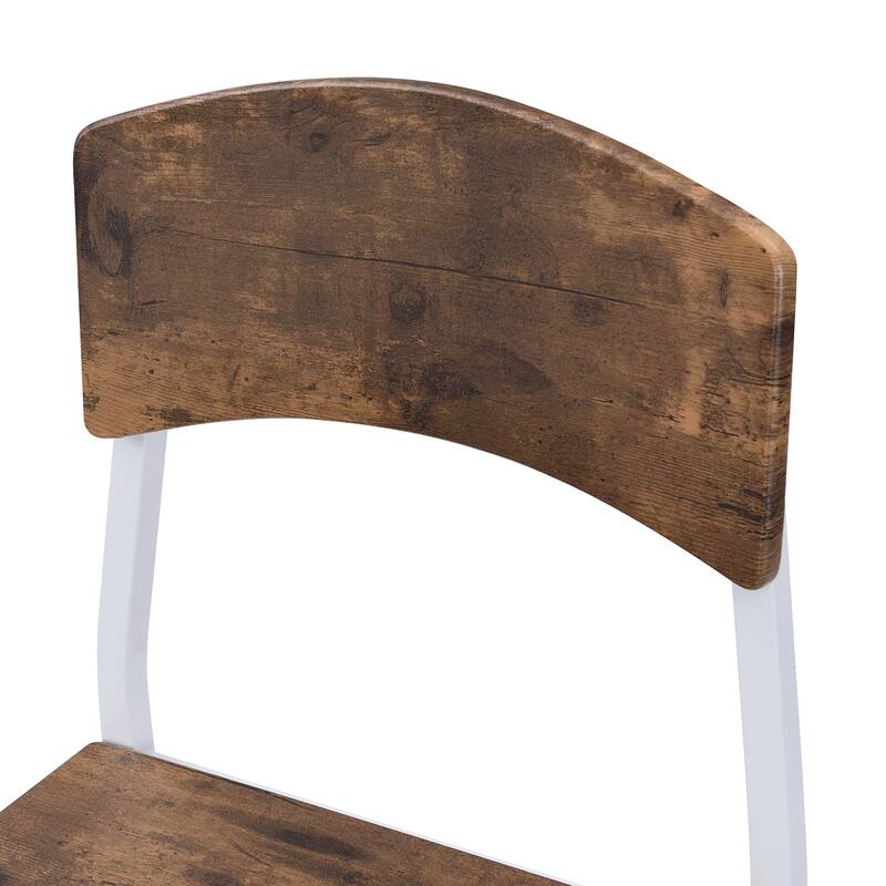 Metal Frame Kitchen Set Drop Leaf Dining Table Set with 4 Chairs