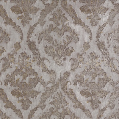 Gates, Lyra Bronze Damask, 33' L X 21" W, Wallpaper Roll