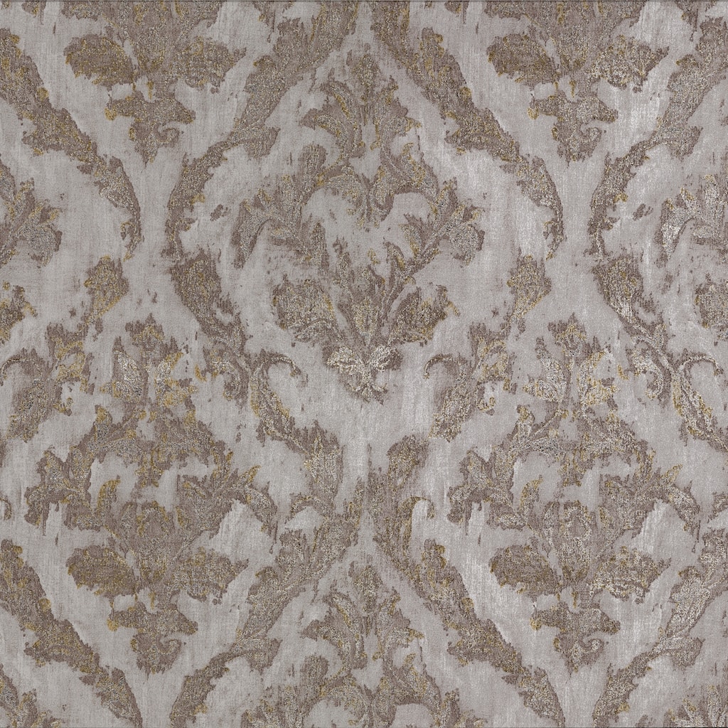 Gates, Lyra Bronze Damask, 33' L X 21" W, Wallpaper Roll