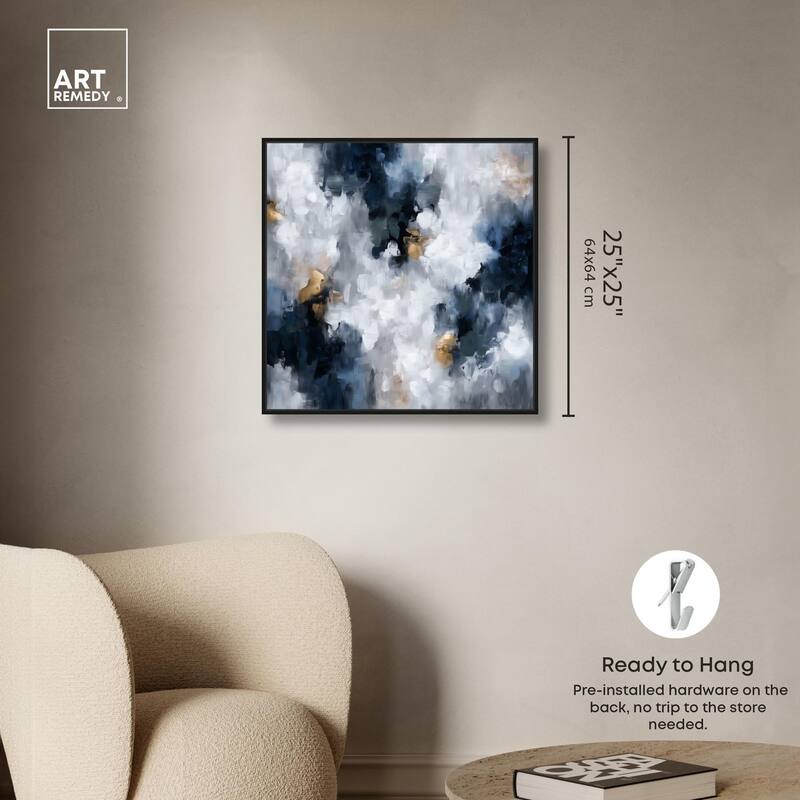 Midnight and Ivory I Canvas by Art Remedy