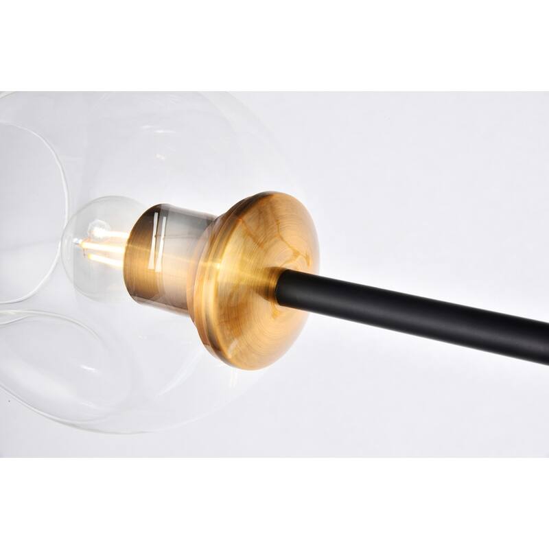 Cavoli 9 light in Light Antique Brass and Flat Black Pendant - Light Antique Brass and Flat Black