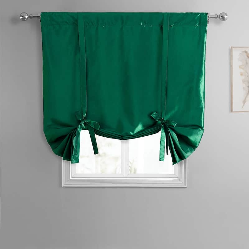 Exclusive Fabrics Faux Silk Taffeta Tie-Up Window Shade (1 Panel)