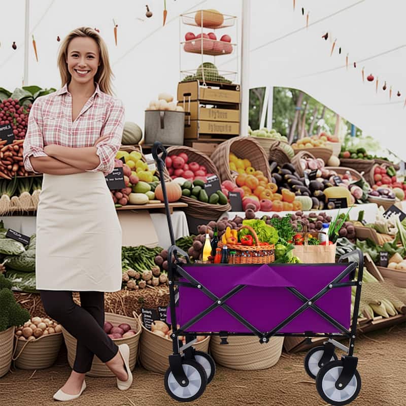 225 lb Collapsible Wagon Cart with Strapping System