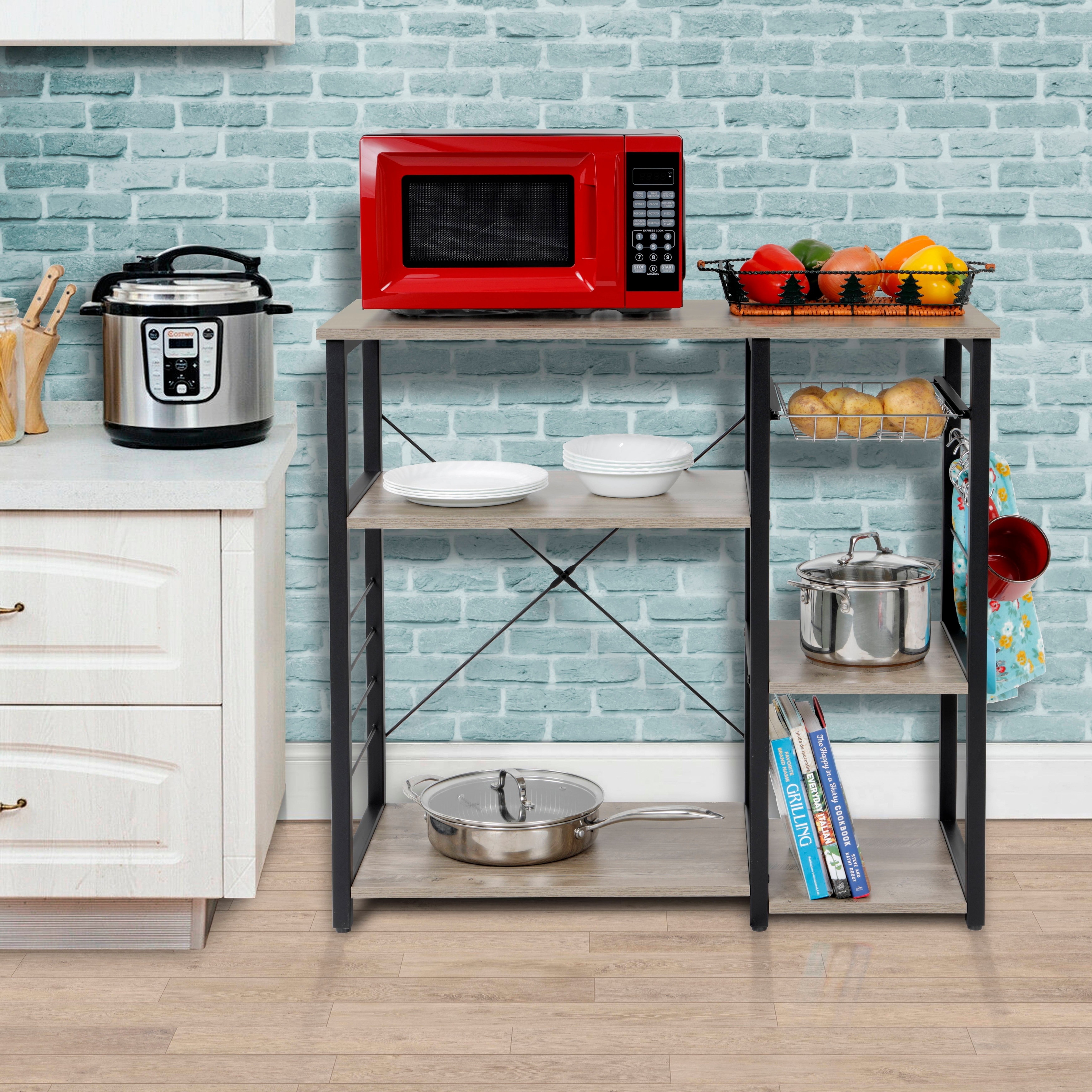 OS Home and Office Furniture Model Kitchen Island with Slide Out