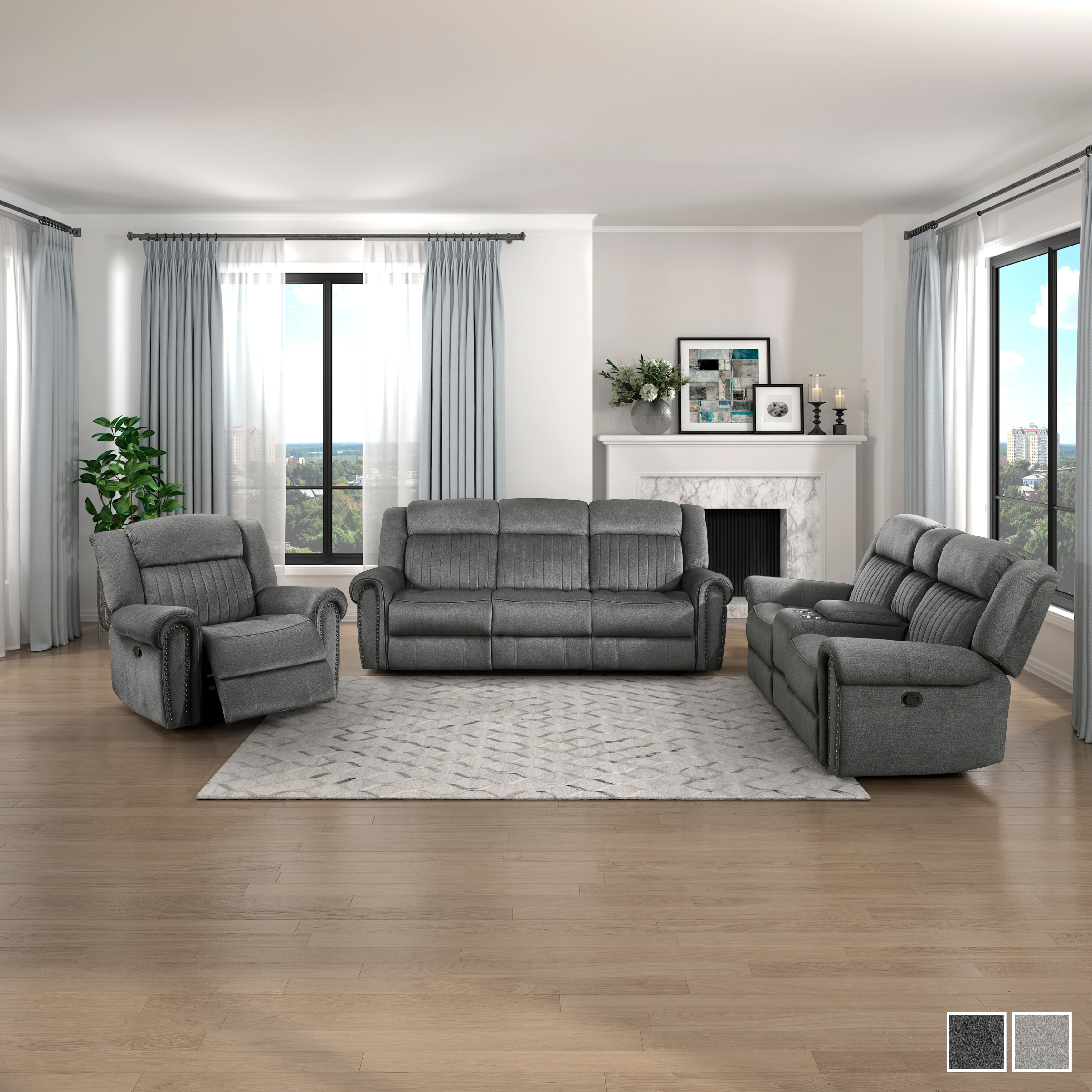 Fremont & Park Bauta 3-Piece Manual Reclining Living Room Set