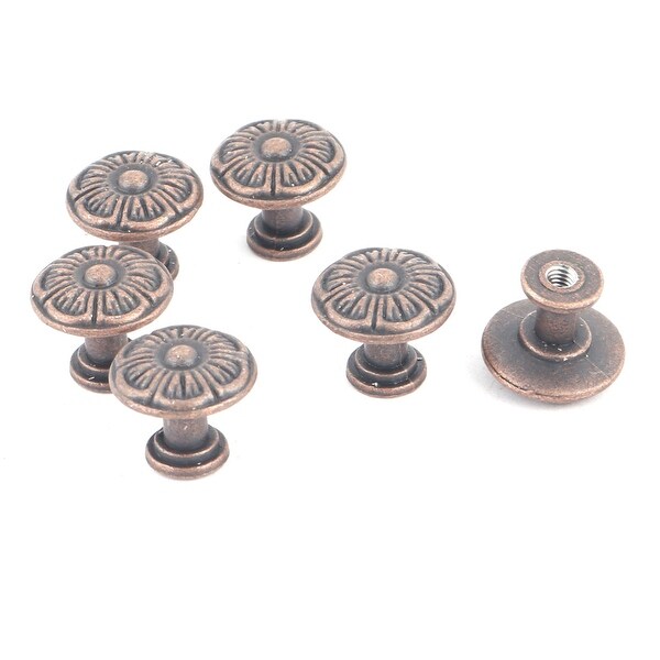Dorm Metal Round Vintage Style Gate Furniture Window Pull Handle Grip Knob 6pcs