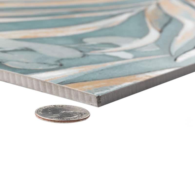 Merola Tile Parete Tropici Blue 23-1/2" x 47" Porcelain Floor and Wall Tile